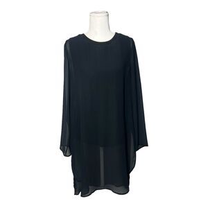 Soft Surrounding Women Black Small Relaxed Elegance Tunic Sheer Top
